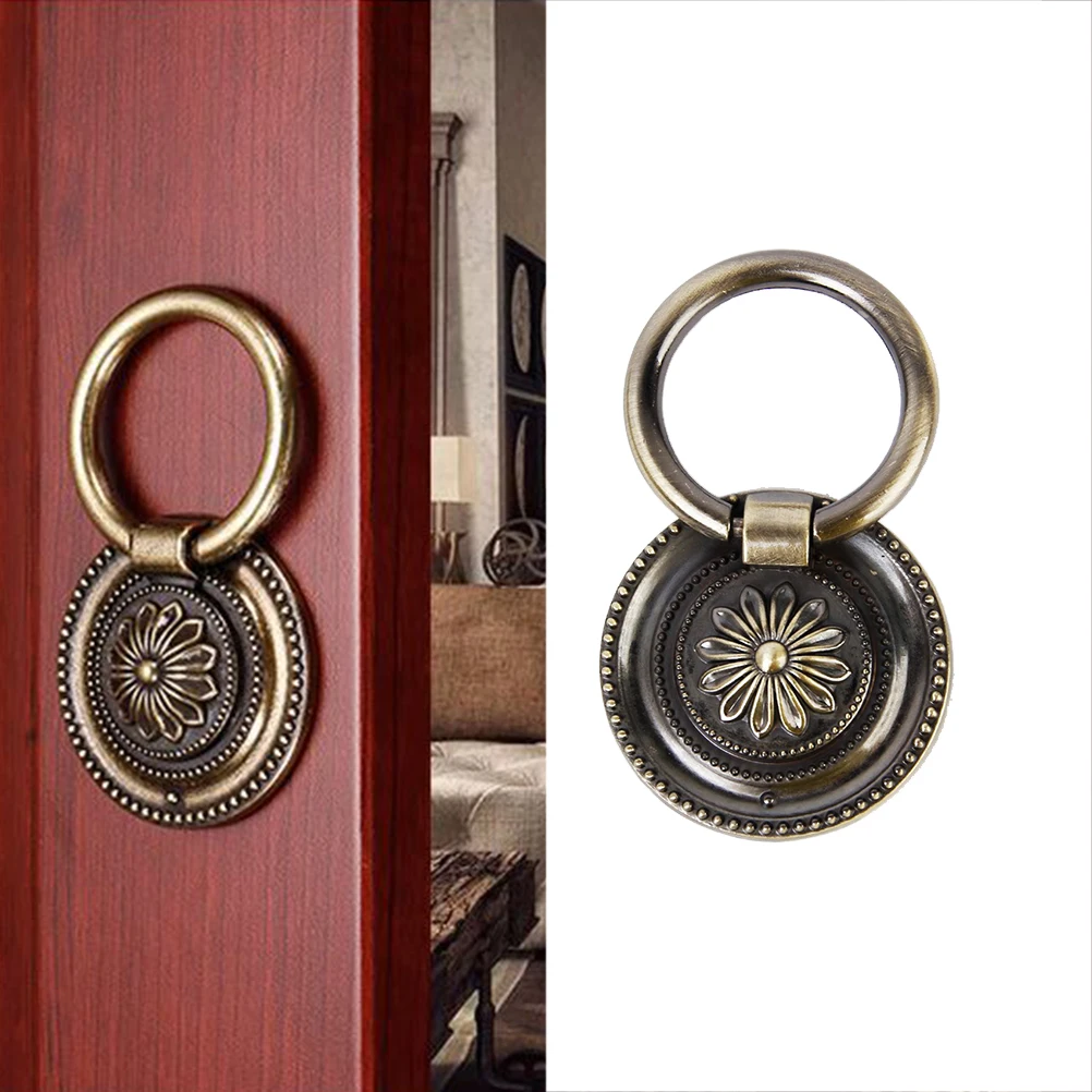 

Brass Bronze Cabinet Knobs Vintage Drawer Pulls For Kitchen Cupboard Door Handles Zinc Alloy Hardware Fixtures