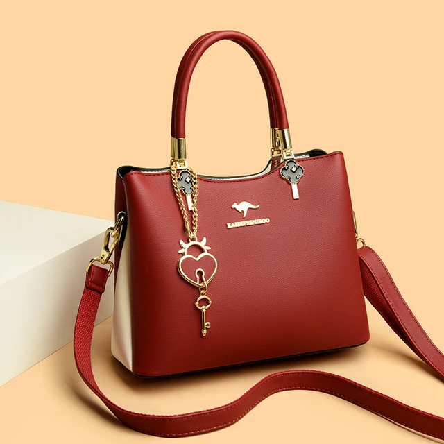 Women Large capacity Leather Handbags Ladies Large Tote Bag Female Square Shoulder Bags Femininas Sac New Fashion Crossbody Bags AliExpress