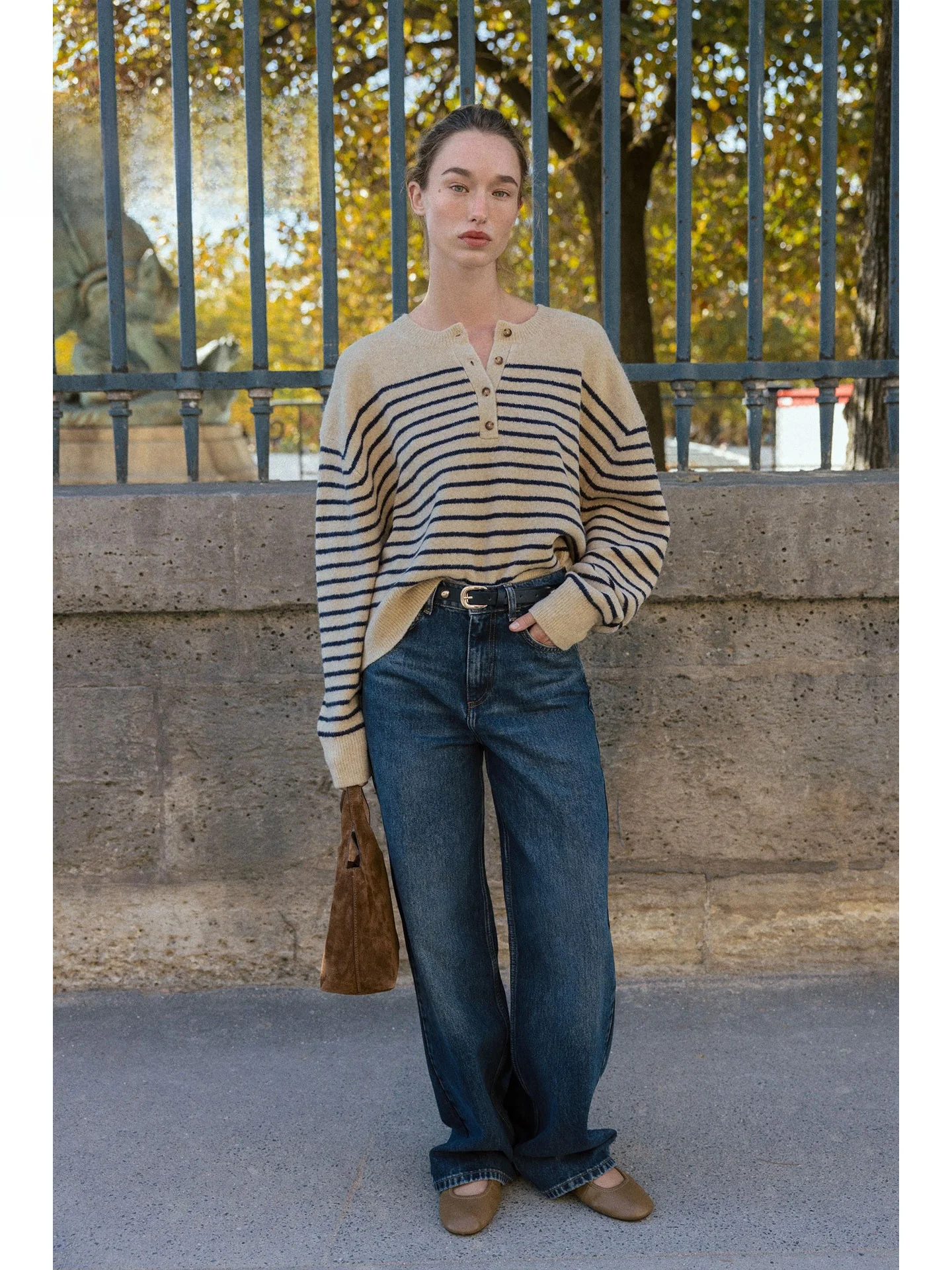 ZAPRHA 2025 Autumn New Gentle Faionable Retro Striped Knitwear Women's Lazy Sle Soft Long Sve round Ne Open Cardigan