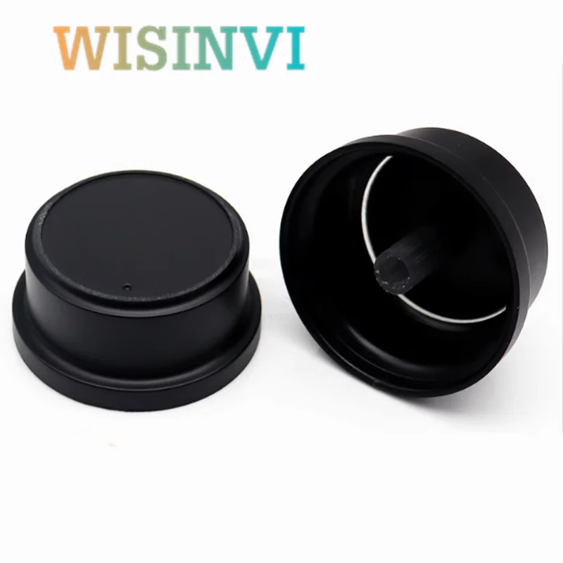 1 Stück 47,5*22MM Schwarzer Kunststoff-Lichtdurchlässiger 6MM Drehknopf Strohhut-Typ Potentiometer Verstärker Lautstärkeregler Kappe Blumenschaft 6mm – Detail 1
