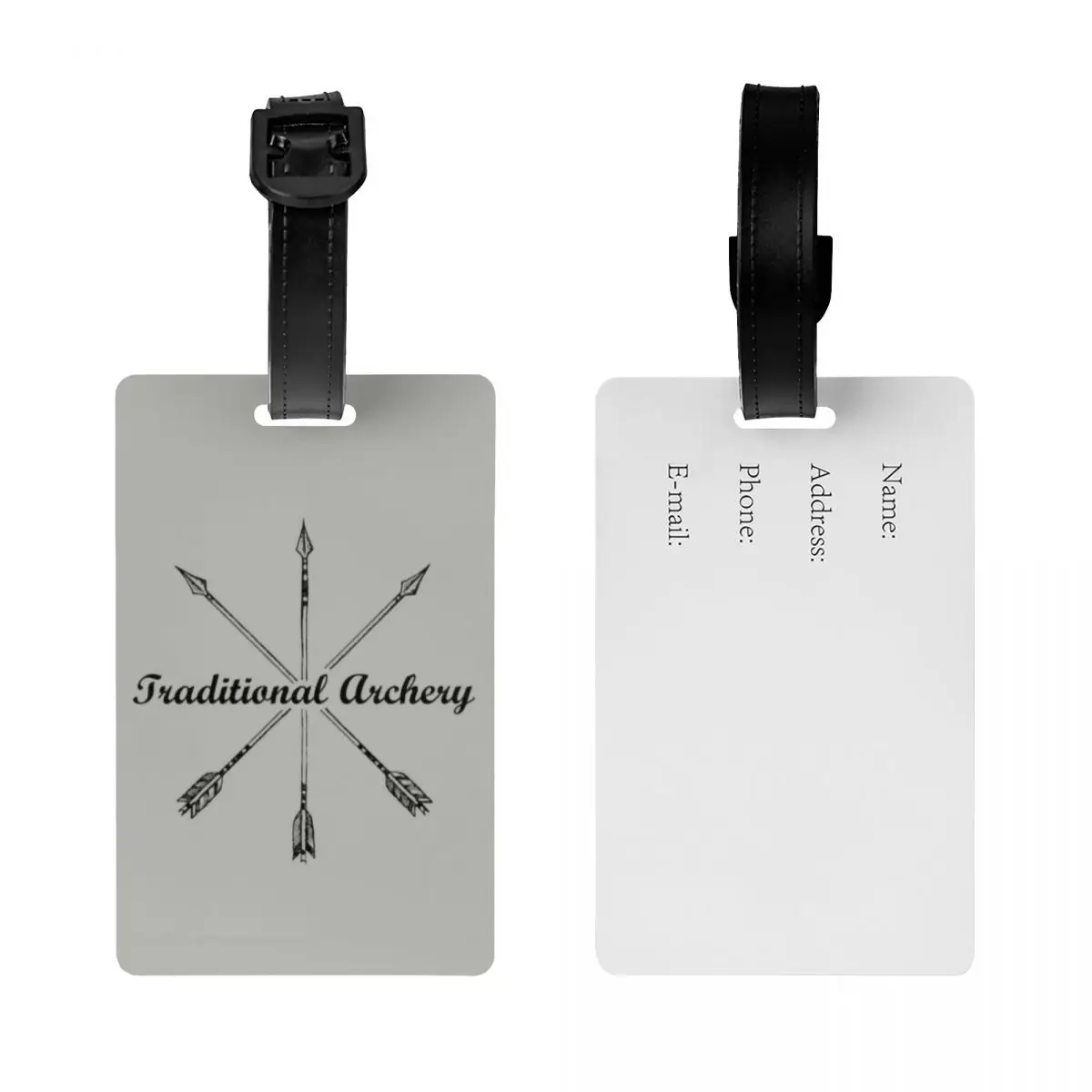 Custom Traditional Archery Luggage Tag Privacy Protection Hunter Archer Bow Hunting Baggage Tags Travel Bag Labels Suitcase