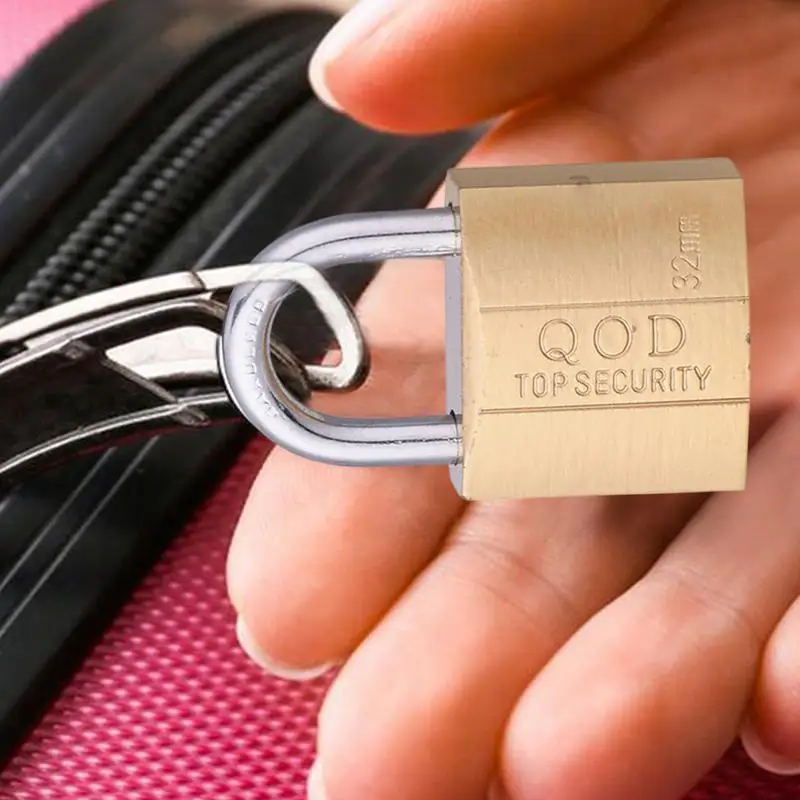 قفل نحاسي حقيبة أمتعة خزانة أقفال لوحة أمان عالية مع 3 مفاتيح لخزانة الأمتعة أجهزة تحسين المنزل #3