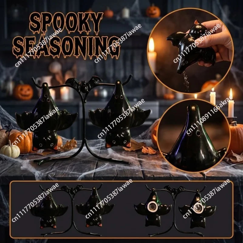 new Halloween bat ornament decoration, kitchen seasoning bottle ornament, family kitchen atmosphere layout