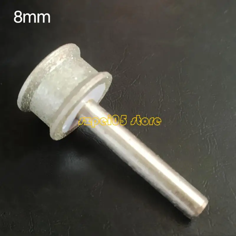 45be 2-12mm kim cương lõm vào bánh xe để đánh bóng các cạnh tròn và bề mặt cong trên các jades thủy tinh với thân 6 mm