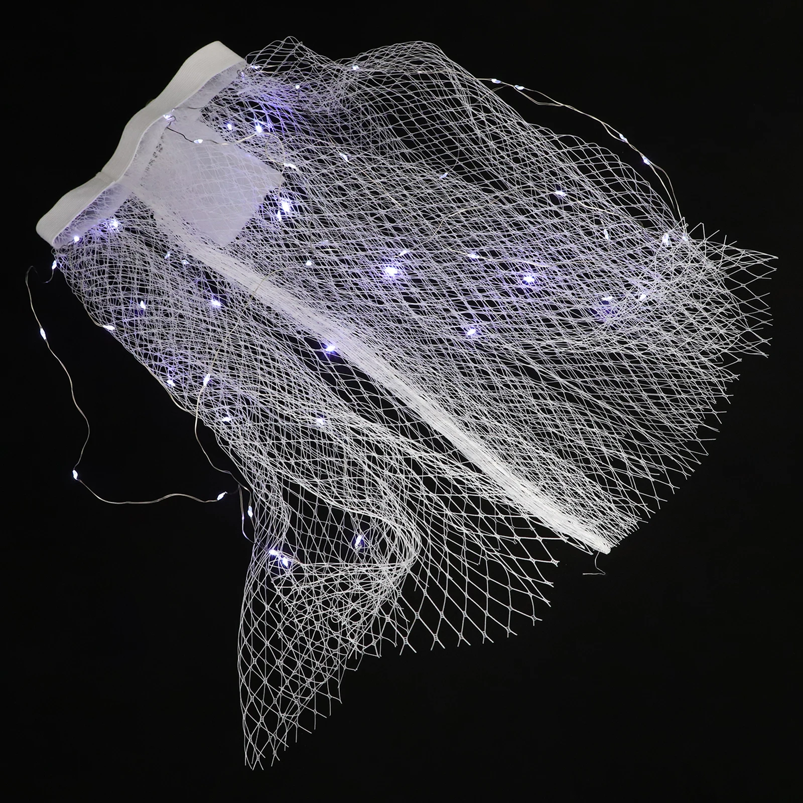

Luminous Bustle Skirt Light Up Petticoat Girls Kids Fishnet Mesh Underskirt for Dress Party Elegant Vintage Costume Role Play