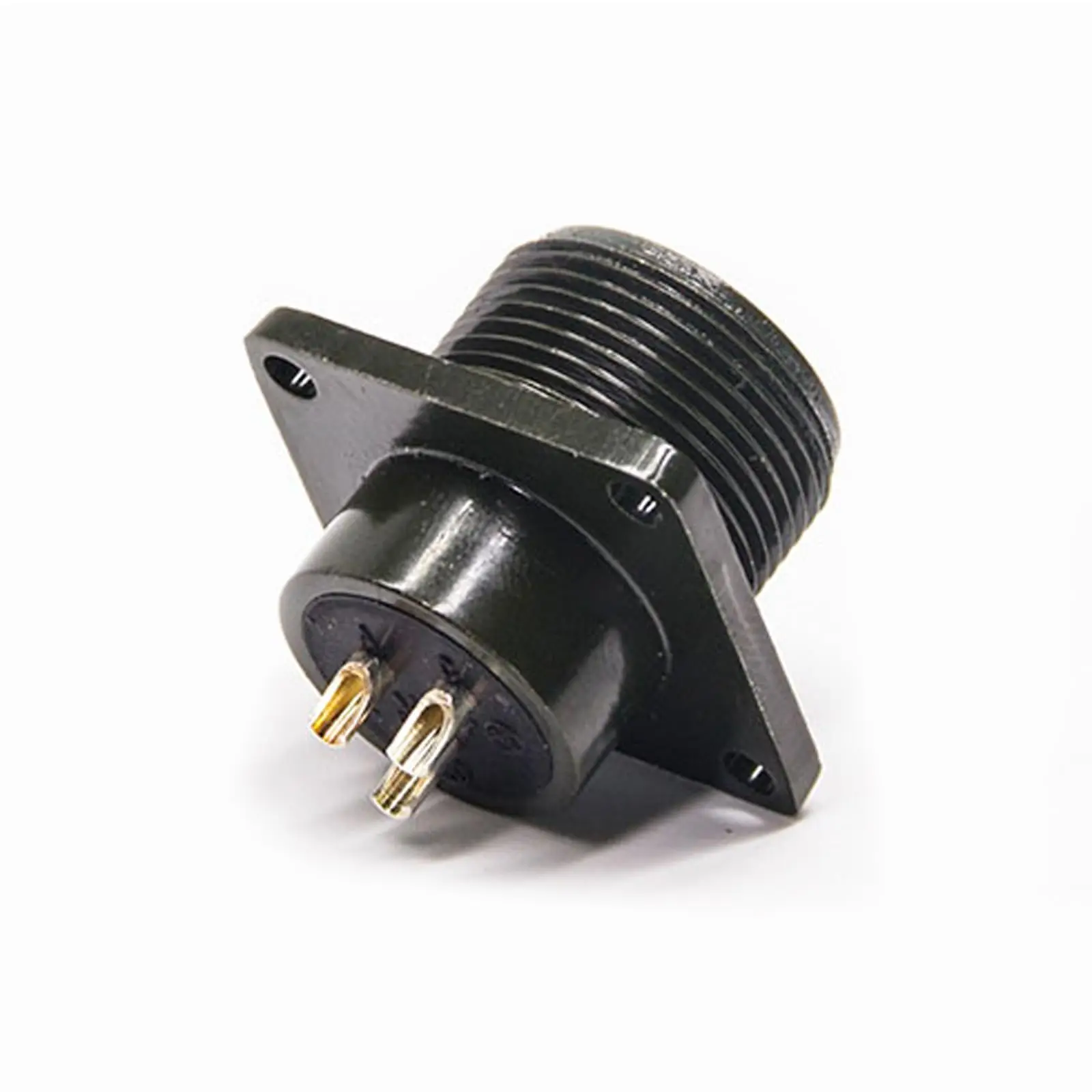3 Pin MIL-5015 Circular Connector MS3102A14S-1P Silver Plated Straight Threaded Panel Mount Solder Cup Female Panel Receptacle