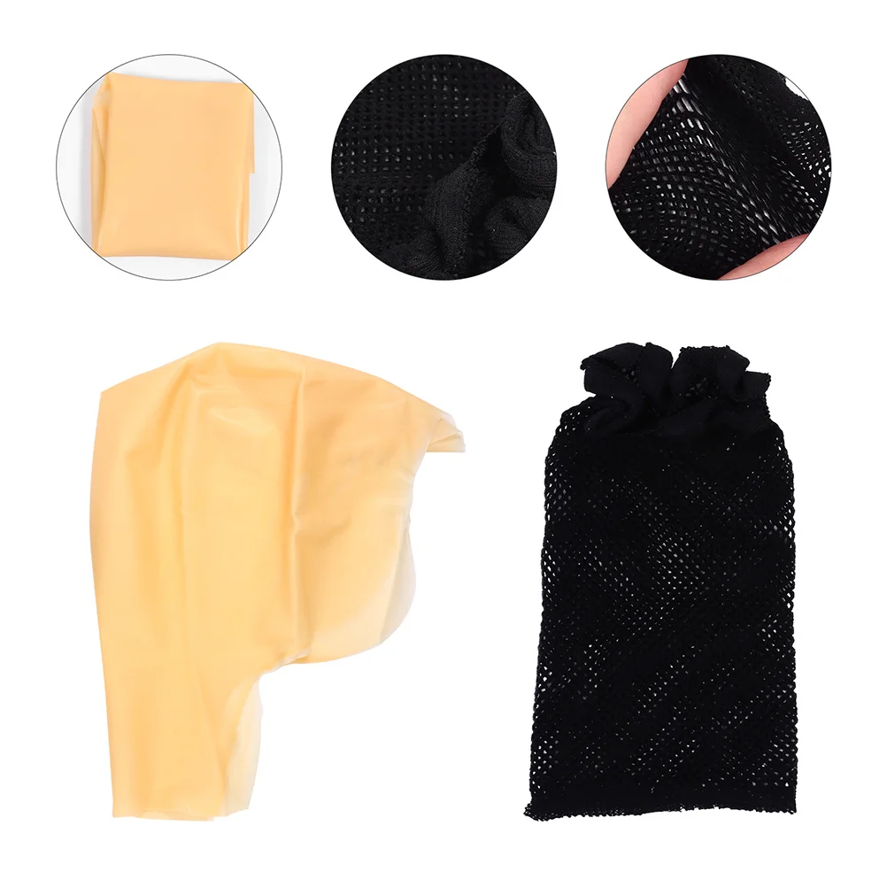 

1Set Professional Latex Bald Cap Natural Look Bald Head Cover for Adults Comfortable Wear for Stage Film Cosplay Dress Up Events