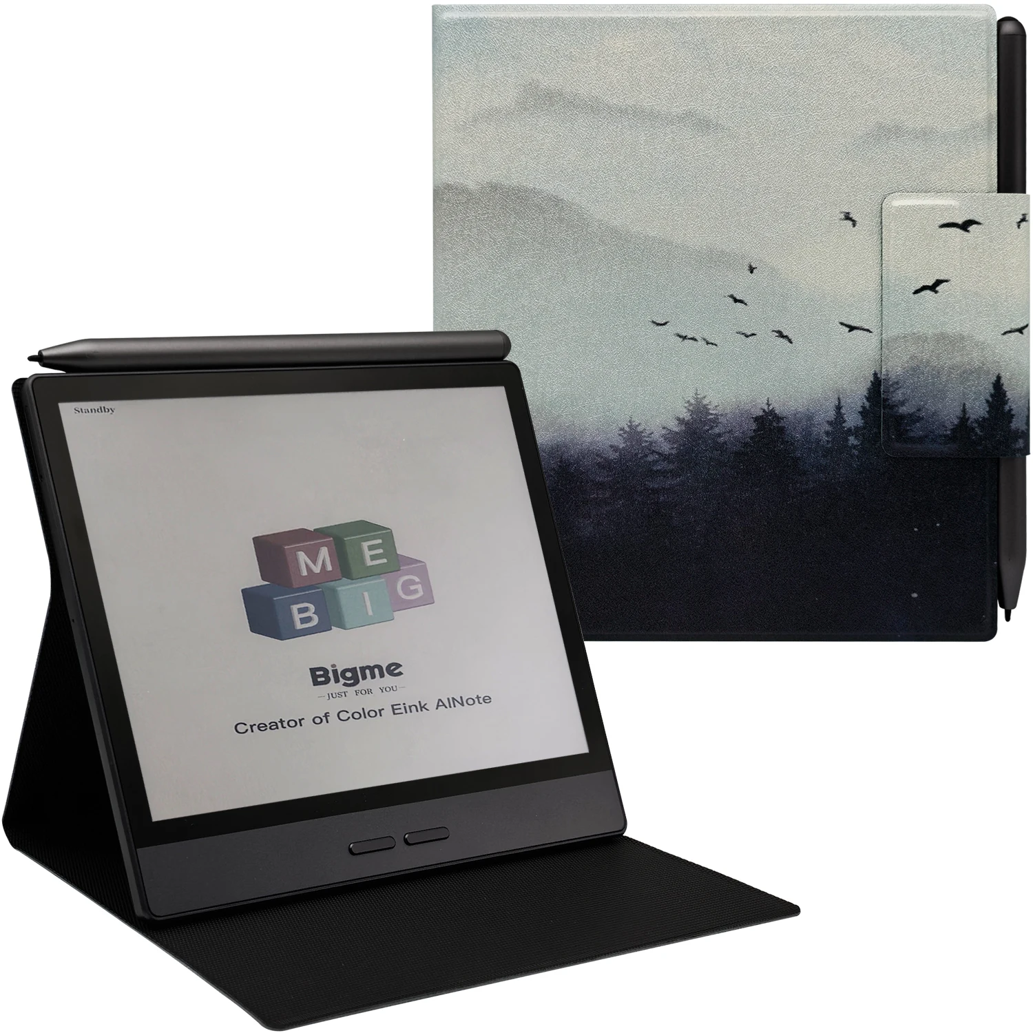 Magnetic Stand Case for Bigme B7 Color (2025) Ultra-Thin Lightweight Leather Cover with Magnetic Pen Buckle, Auto Sleep/Wake
