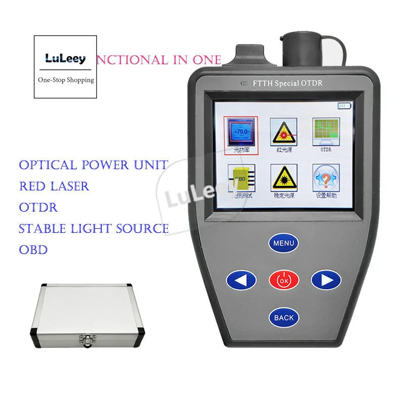 4 In 1 Single Mode OTDR Mini Fiber Optical Tester Fault Breakpoint Fiber Optical Fault Locator OPM VFL OTRD SLS