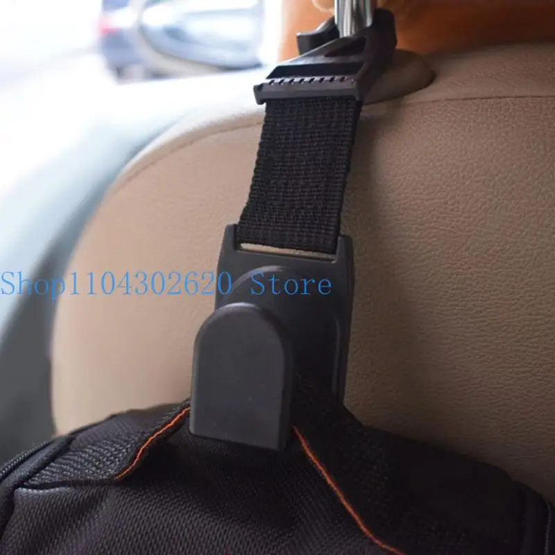 

652F Universal Car Back Hooks Rotatable Car Headrest Hook ABS Backseat Hanger for Easy Organization Of Groceries & Bags