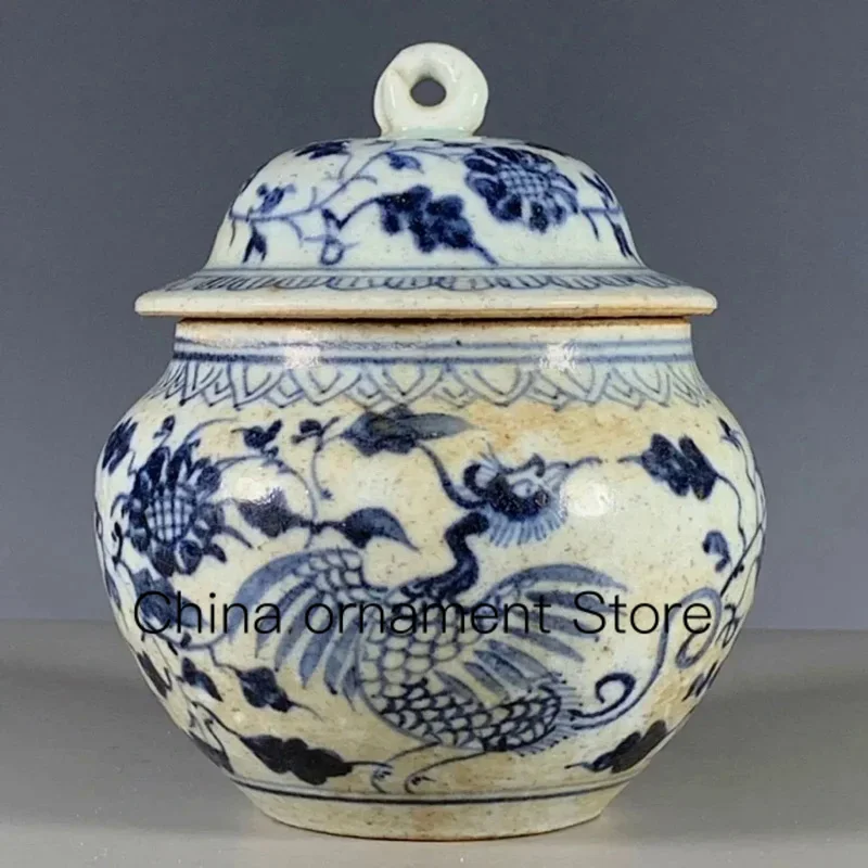 

Old Chinese Blue and white Porcelain qing Dynasty hand painted Jar pot