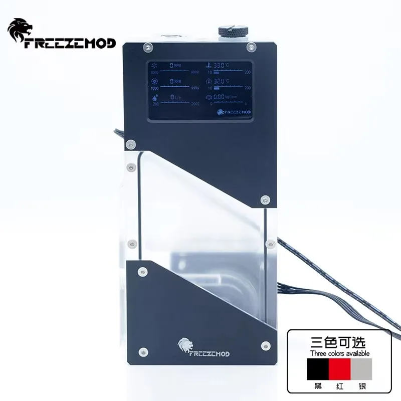 

Насос резервуара для охладителя воды FREEZEMOD, встроенный дисплей скорости потока и температуры под давлением воздуха. PUB-FXDDC