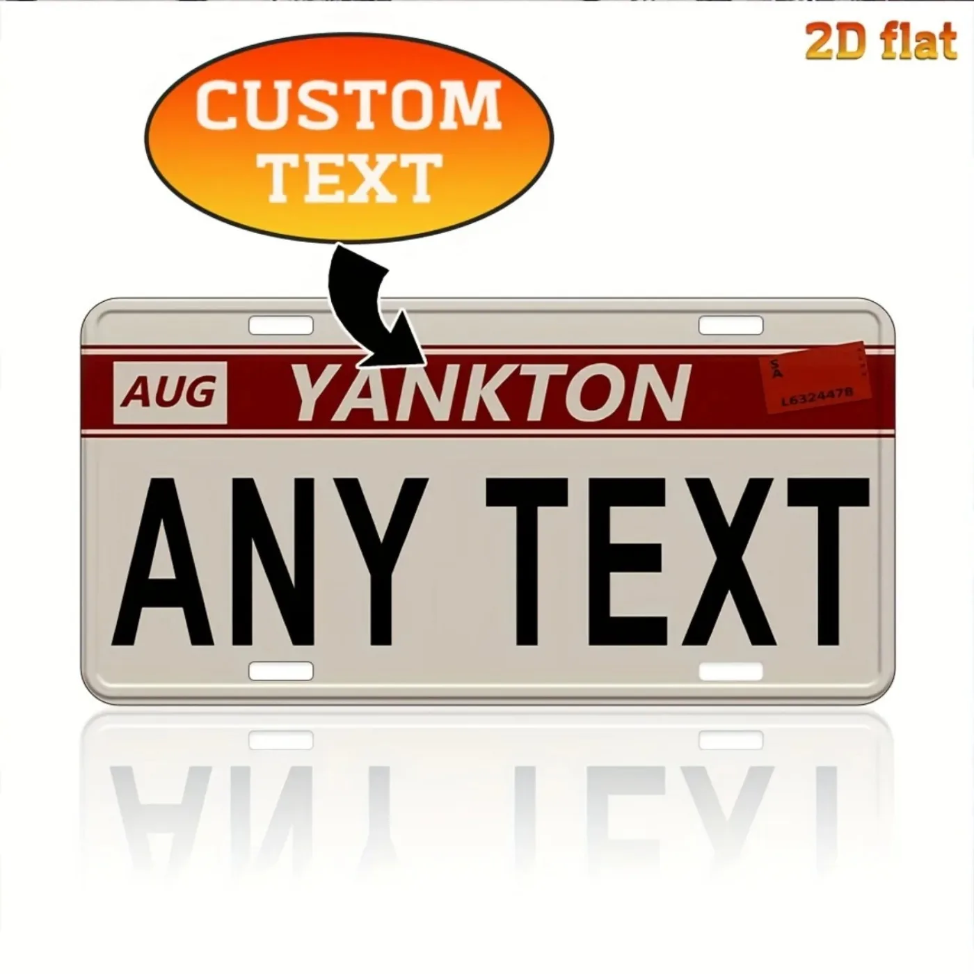 Personalisierte, mit Yankton-Motiven versehene, dekorative Metallplakette, staub- und wasserfest (nur Dekoration)