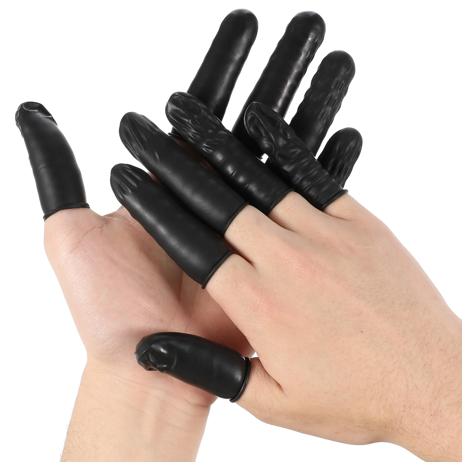 100 PCS Tattoo Machine Set Handle Cover Anti-static Sleeve Black Gloves Disposable Finger