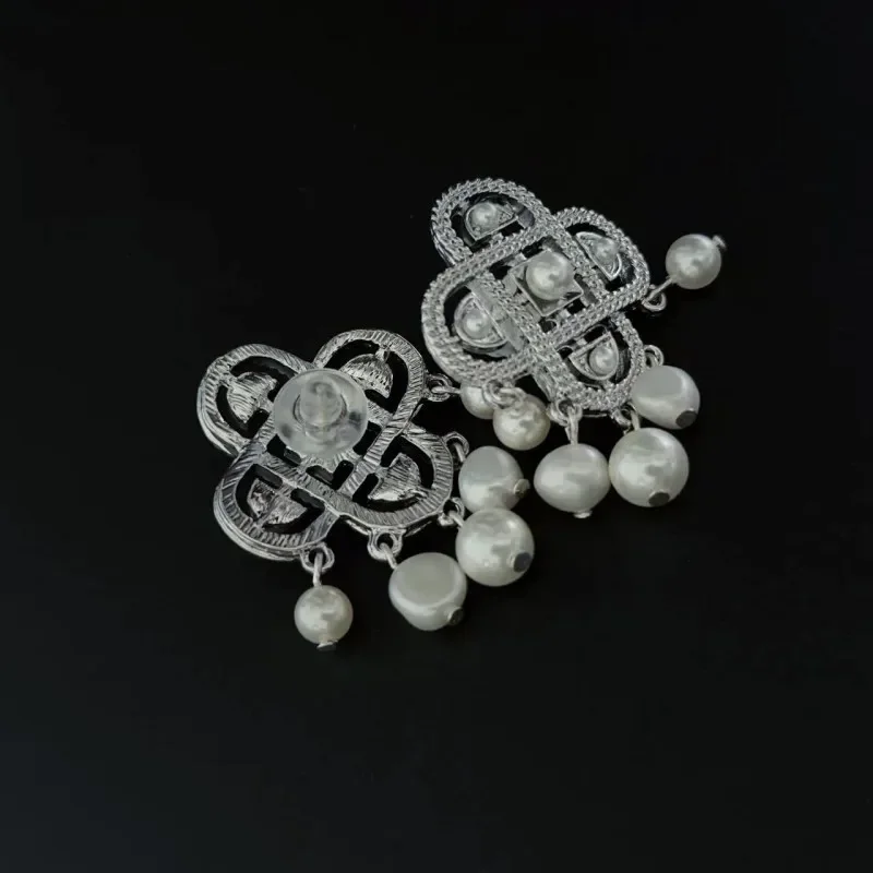 VKVVA Fashion Jewelry Vintage Chinese Knot Irregular Pearl Tassel Earrings for Women,Unique Gifts