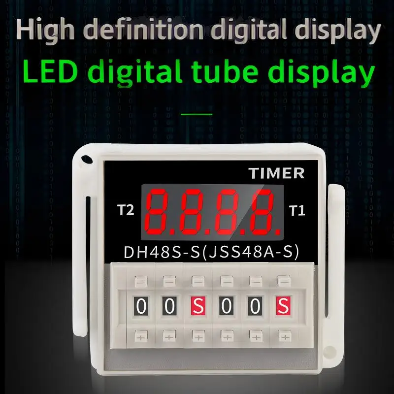 Digital Time Relay DH48S‑S Cycle Delay Time Relay Time Controller 12V 24V 220V Industrial Automation