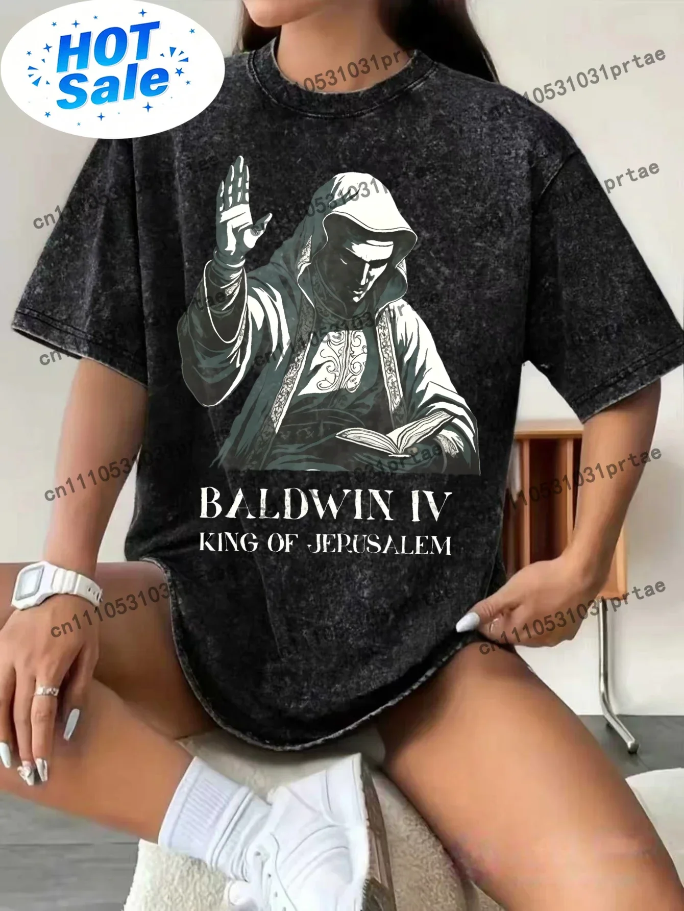 King Baldwin IV T Shirt Summer Y2K Retro T Shirts Fashion Tshirt for Men Short-Sleeved Design Tops Ting Ge Special