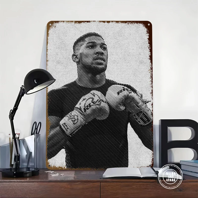Anthony Joshua Metal Poster Perfect Gift for Fans Lovers Personalized Wall Art Metal Sign for Bedroom Decoration Gaming House