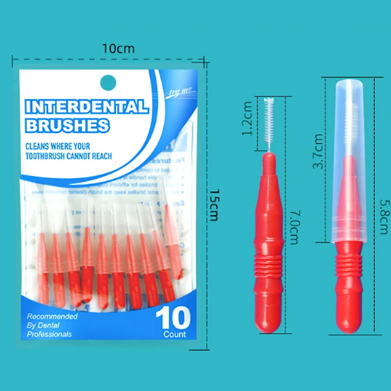 10 buah/lot higienis gigi lembut Floss stik tusuk gigi pembersih gigi Flossing kepala sikat Interdental plastik