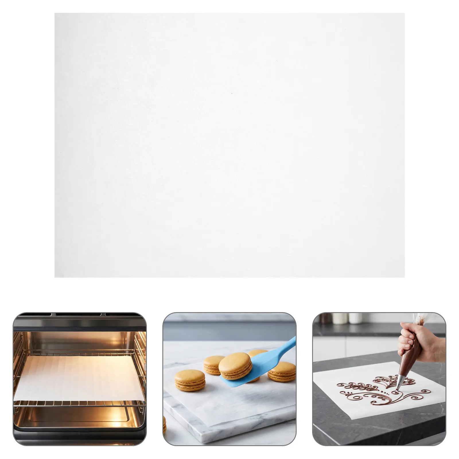 

200 Pcs Frying Parchment Paper Baking Liners For Oven Bread Air Fryer Cookie Non Stick Grease Resistant Accessory Food Grade