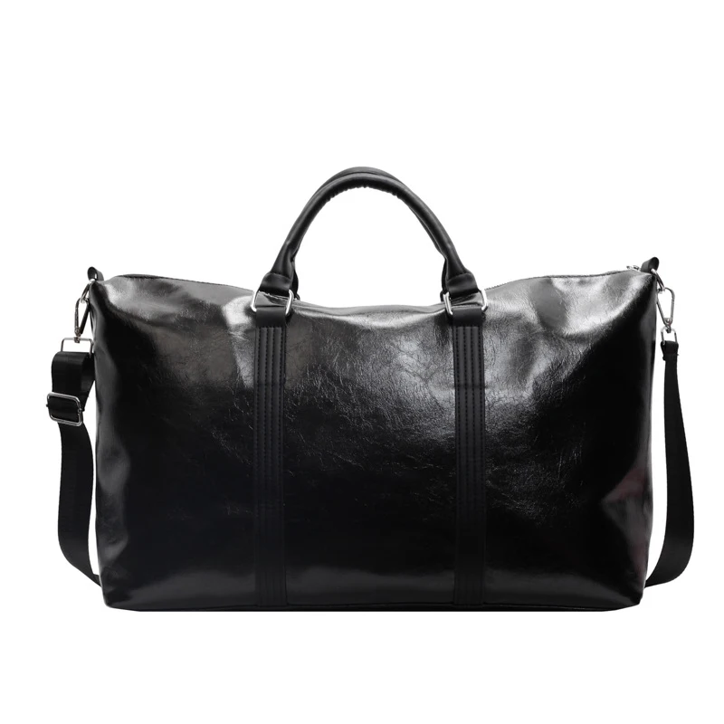 Custom Leather Sports Gym Bag Outdoor Travel Fitness Camping Training bag print logo Yoga pack Large Luggage Tote  Shoulder bag