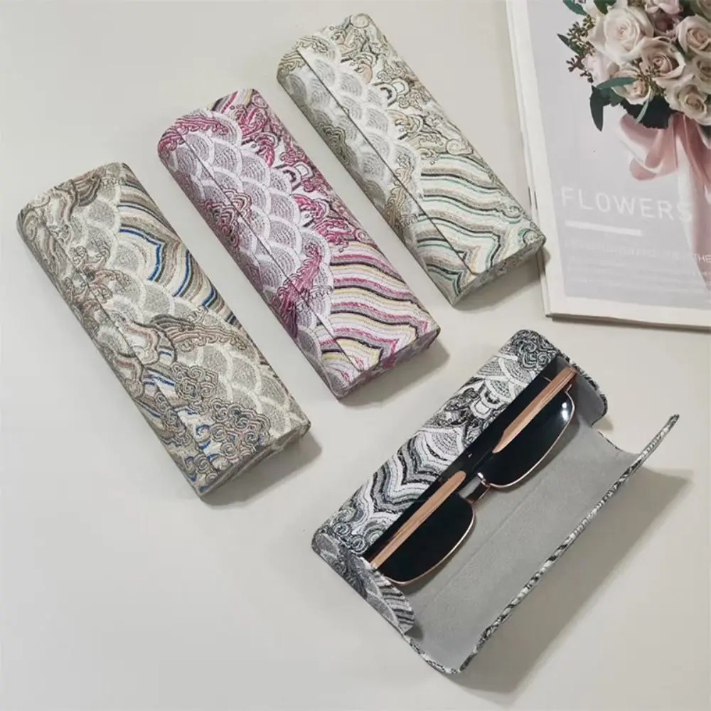 Magnetic Glasses Case Hard Shell Chinese Style Myopia Glasses Case Lightweight Anti-pressure Sunglasses Protective Cover