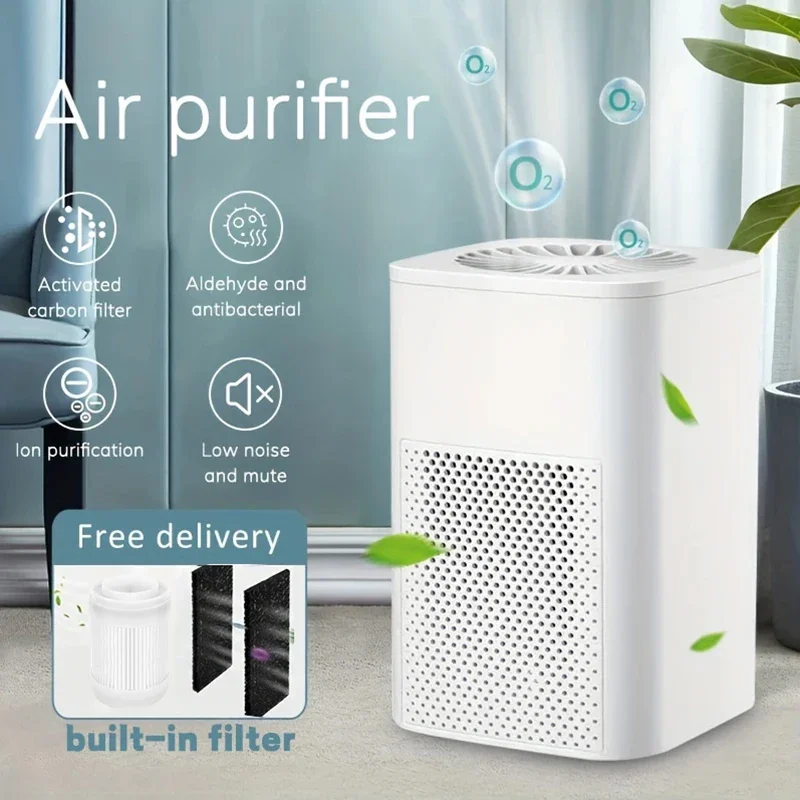 New Intelligent Air Purifier Silent Negative Ion Air Purifier Portable Air Cleaner Deodorization for Bedroom Office Living Room