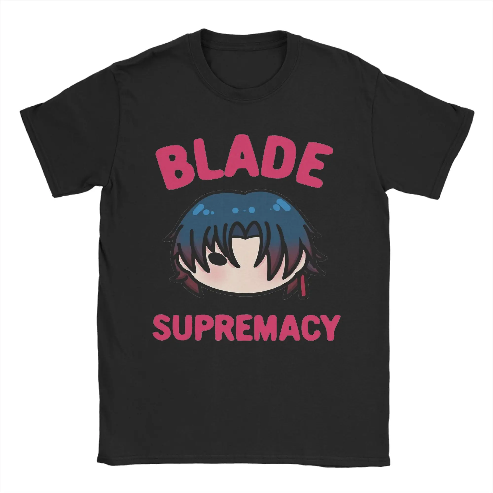 Novelty Honkai Star Rail Blade Supremacy Chibi T-Shirts Men O Neck 100% Cotton T Shirts  Short Sleeve Tee Shirt Printed Clothing