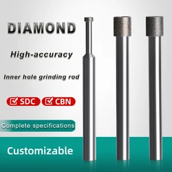 1pcs SDC CBN Diamond 100/150/400# Grit 6mm Shank Inner Hole Grinding Head For Machining Center Polishing Inner Hole Customizable