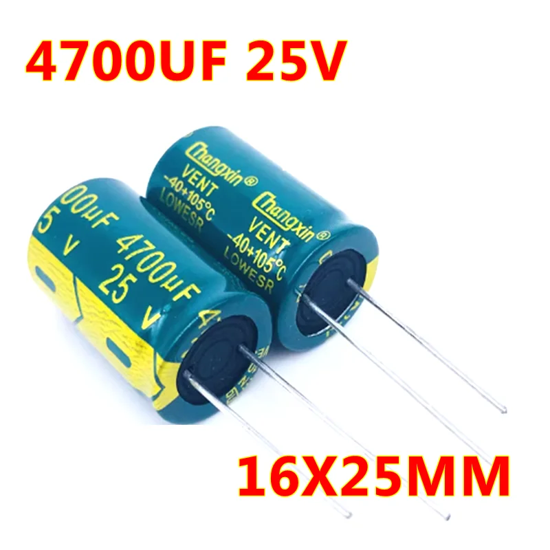 

4700UF 25V 16X25MM High frequency,low resistance,long lifespan,brand new electrolytic capacitor 4700U 4700UF25V 16X25MM