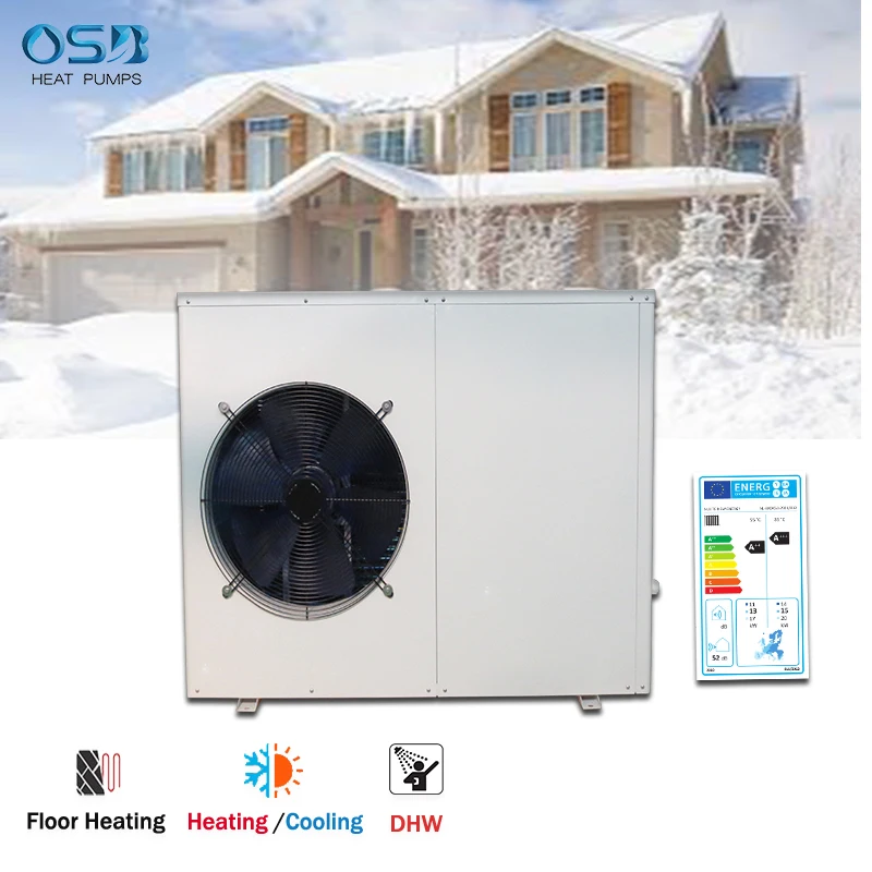 A+++ W Rmepumpe Luft Wasser  Warmepumpe Pompa Ciepla De Caldura Inverter Electric Air Source Heat Pump OEM 55 Rotary