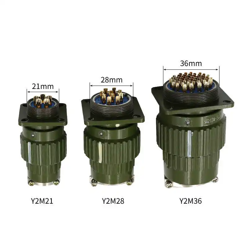 Y2M series quick snap on aviation plug 2 3 4 5 7 10 14 19 32 37  core aviation socket soldering connection Y2M21 Y2M28 Y2M36