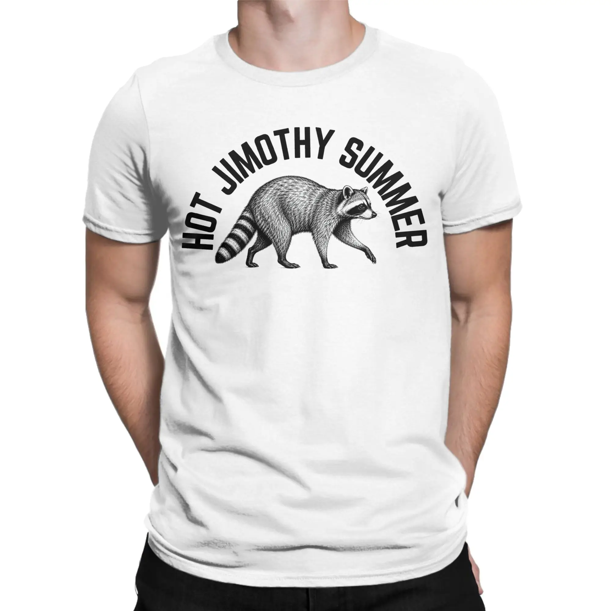 Men Hot Jimothy Summer Raccoon Seattle Funny Mutant Design T Shirts  100% Cotton Top Tees Beach Y2K Funny Short-Sleeve T-Shirt