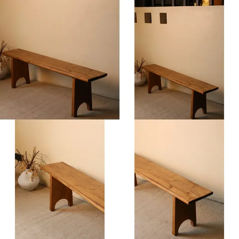 Wabi-Sabi Antique Multi-purpose Durable Foot Stool Customized Color Solid Wood Living Room Furniture