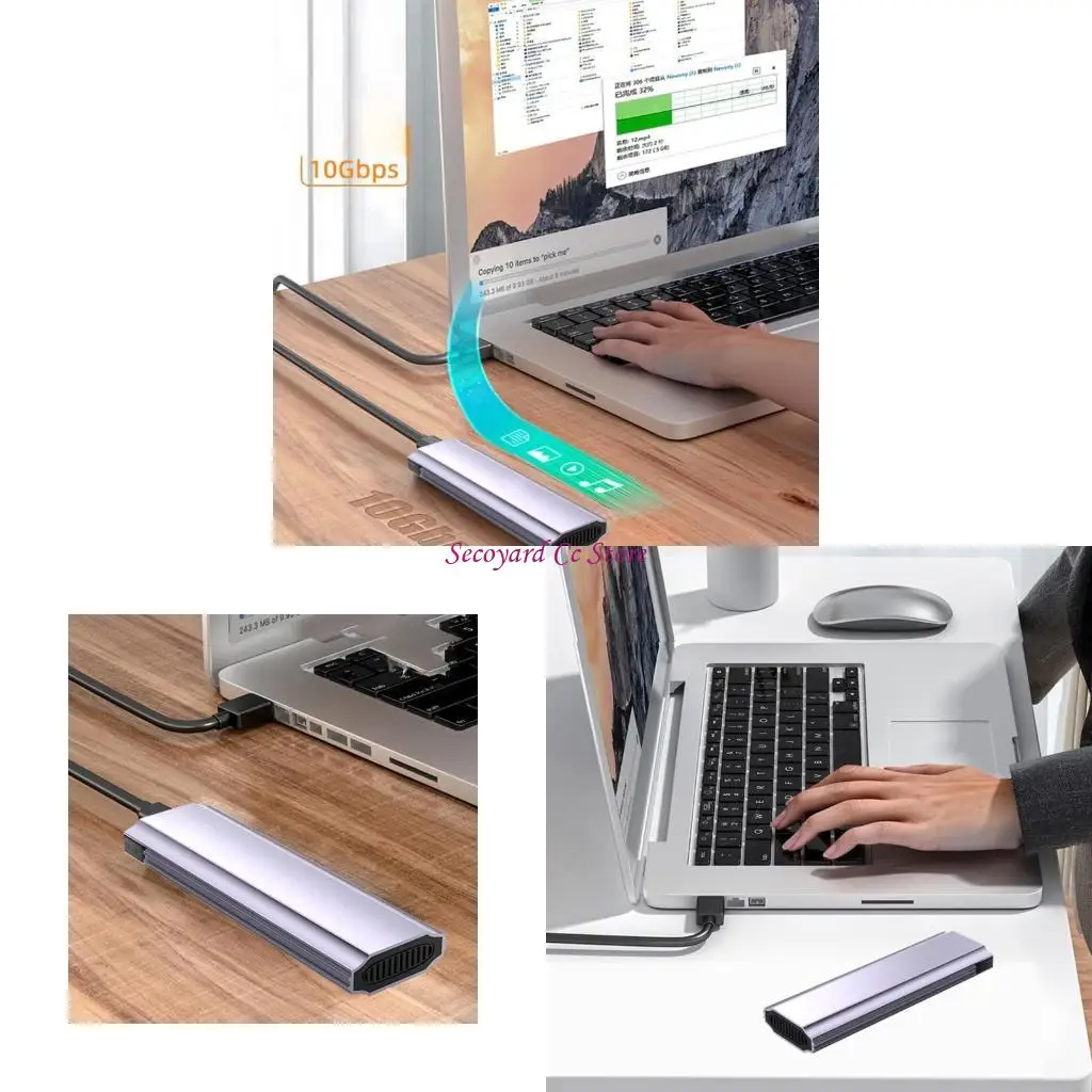 

N3UC Solid Disk Case M.2 /NVME Solid Disk Enclosure,Universal Fit, Enhances Protections Heat Management for Travel Use