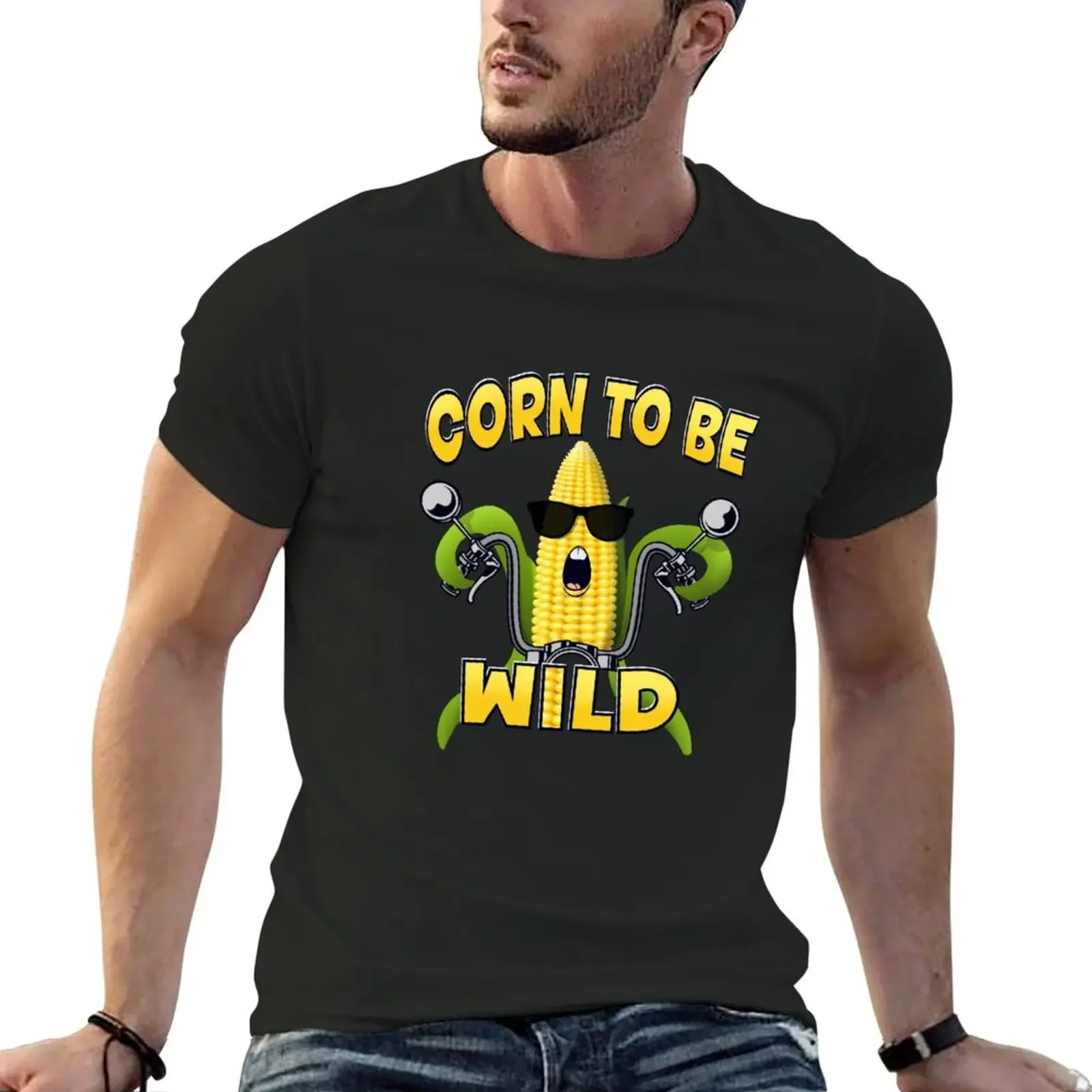 Corn to be wild funny sweetcorn design T-Shirt anime tshirt heavyweights vintage t shirt men