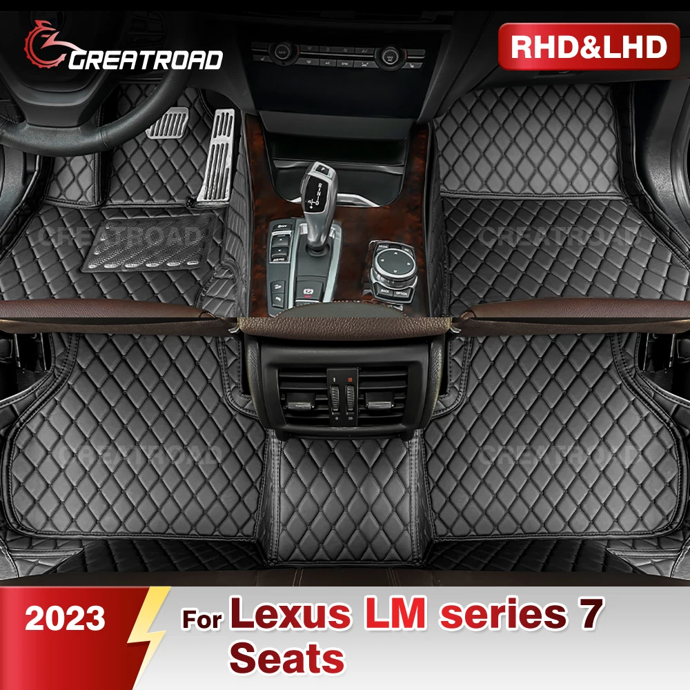 

Custom Car Floor Mats For Lexus LM series 7 Seats 2023 Auto Carpet Cover Interior Details Accessories Protective Pad Parts