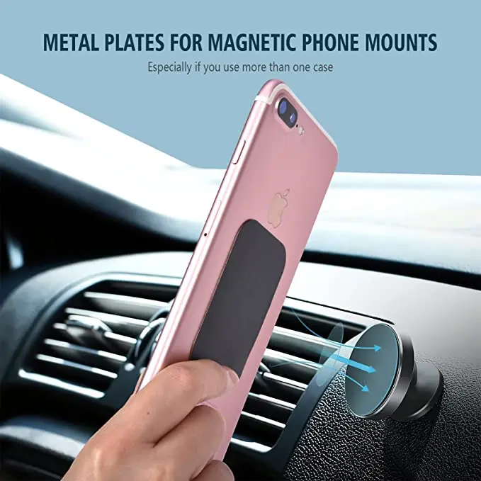 5pcs/Set Metal Disk Plate for Magnetic Phone Holder Black Iron Sheet Disk Sticker Car Phone Magnet Stand Accessories for car