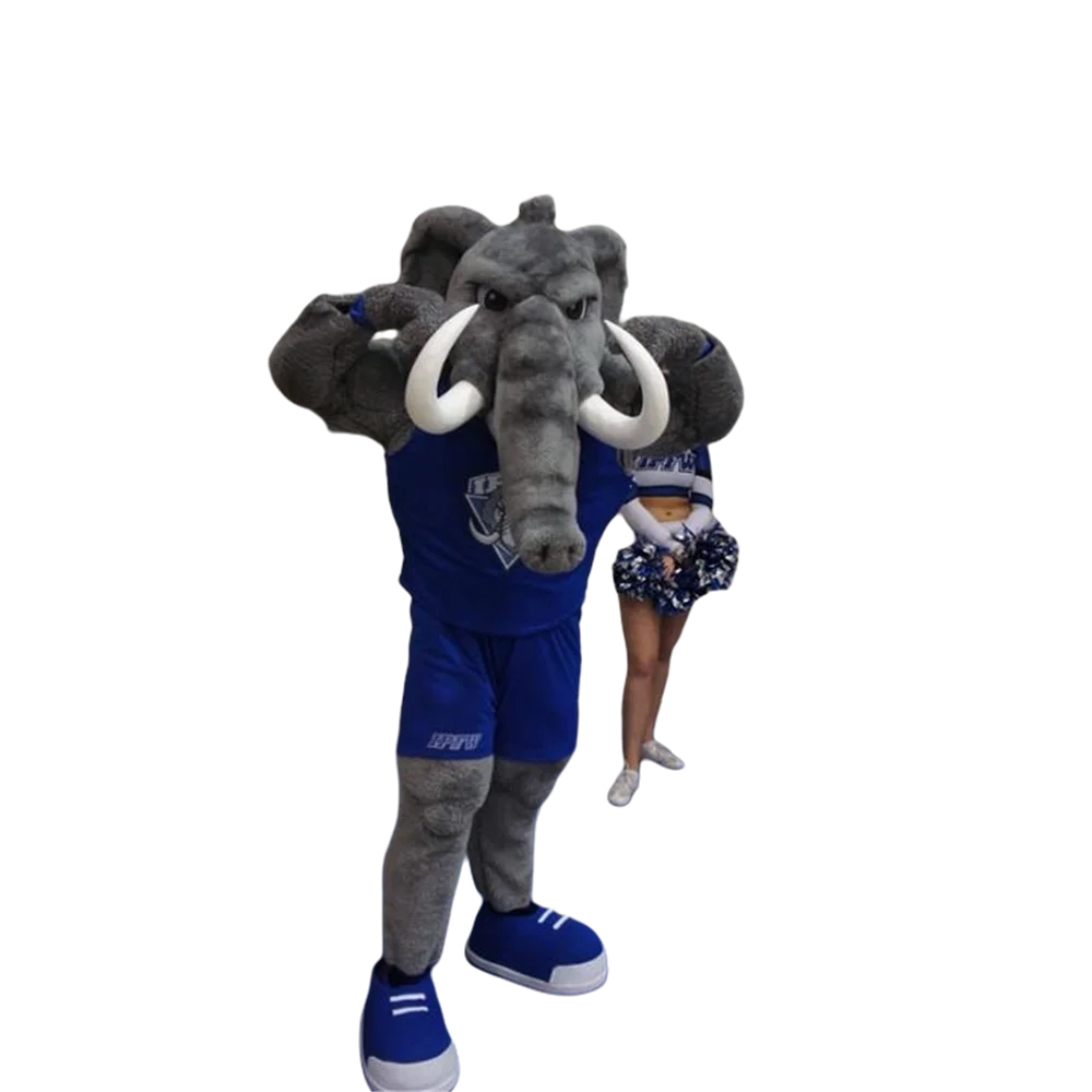 Costume de mascotte d'éléphant mastadon gris, thème d'éléphant, olympiques de cosplay d'anime, robe de paupières de carnaval, haute qualité, 2055