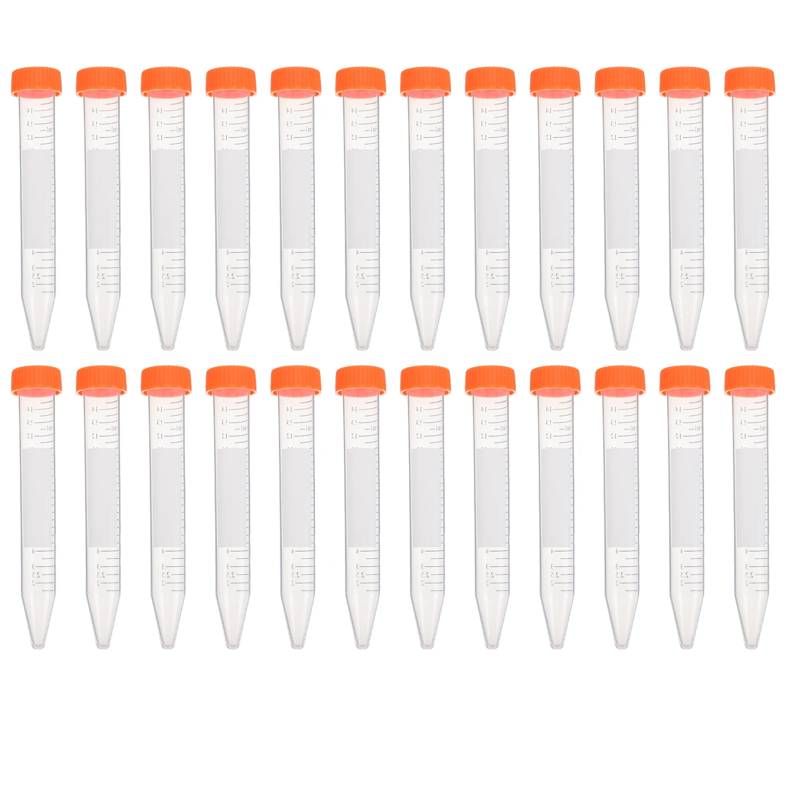 

25pcs Tubes 15ml Plastic Scale with Screw Caps for Laboratory Tests Biochemistry Molecular Biology Use