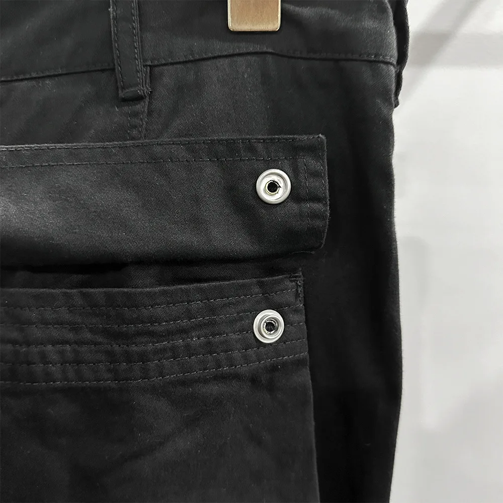 Rick Overalls Y2K Streetwear Hip Hop Slacks High Street Staple Pocket Pants Retro Chic Biker Trousers Dark Style RO Sweatpants