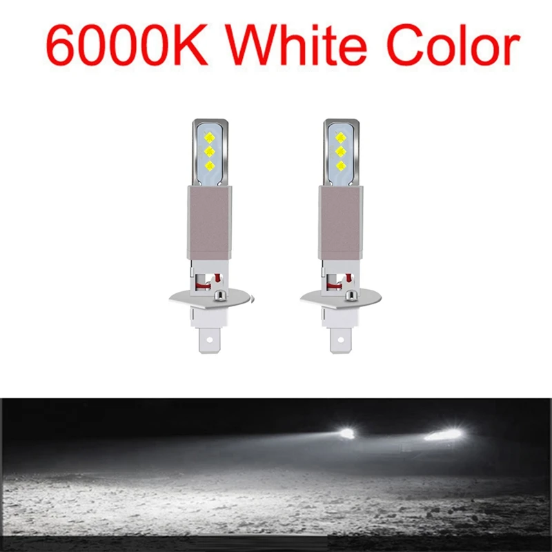 10Pcs LED CSP Mini H1 20000LM Bulbs Cunbus Car Headlight Fog Light 6SMD Bulbs Auto Fog Lamp Turn Signals