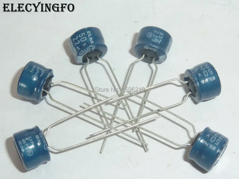 10pcs 22uF 50V22uf  ELNA RC3 Series 8x5mm 50V22uF Low Profile Audio Capacitor