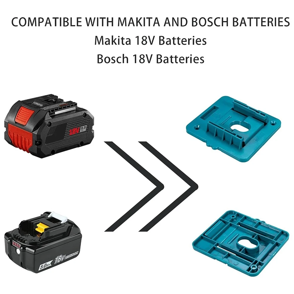 5PCS Batterie Halter für Makita 18V Li-Ion Batterie Werkzeuge Maschine Halter Lagerung Rack Wand Halterung für BL1860 BL1850 (keine Batterie) – Detail 5