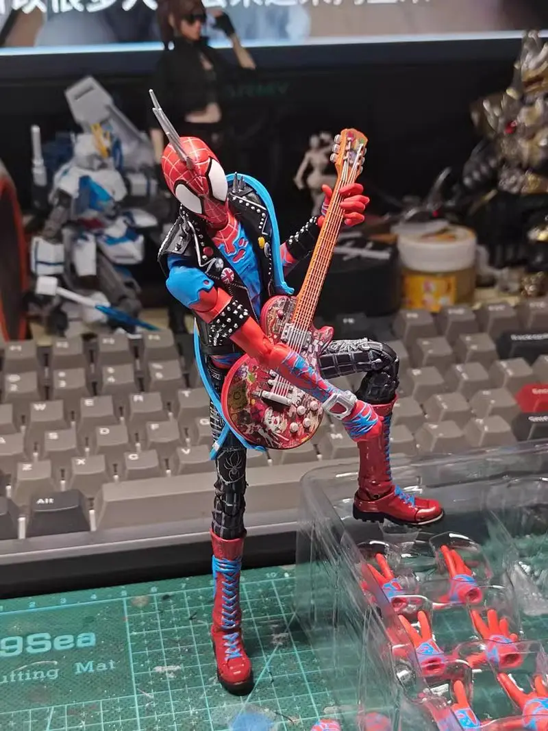 In Stock New Genuine Bandai Shf American Series Spider Punk Spider-Man: Across The Universe Movable Doll Model Gift Collection