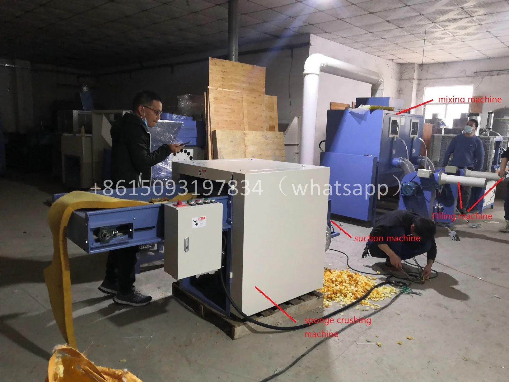 Waste Sponge Foam Shredder Crushing Machine Eps Foam Crusher Pe Foam Shredder for Sale