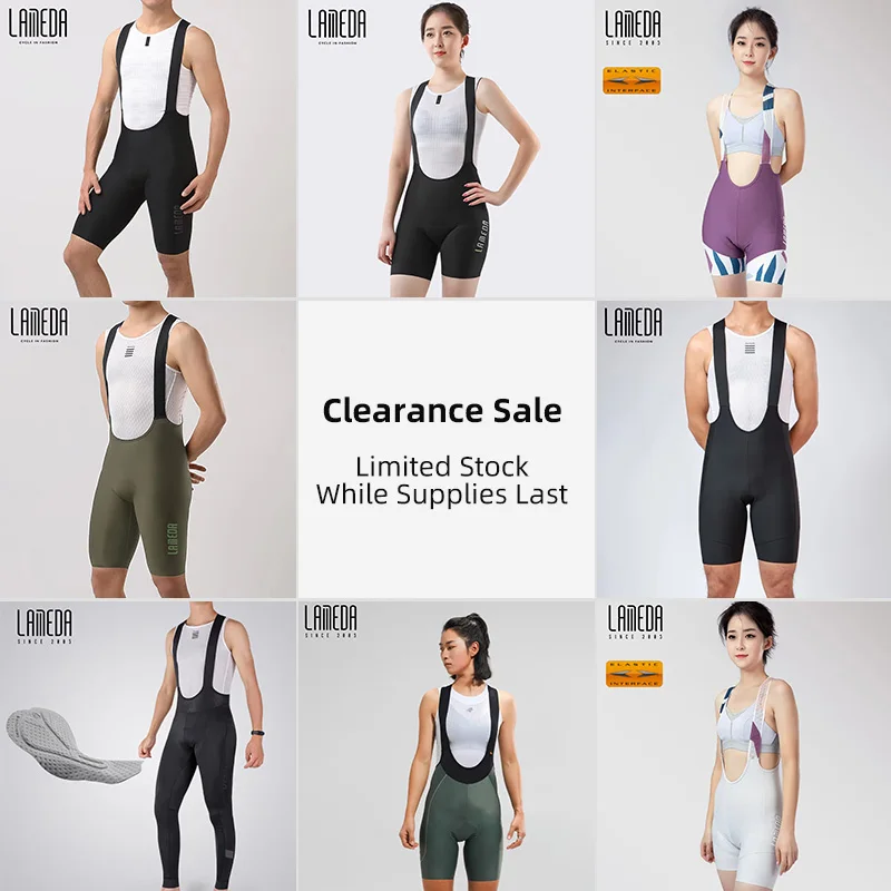 

LAMEDA Summer Cycling Jersey And Bib Shorts For Men Women Slim Fit Breathable Top For Road Bike Short Bib Pants