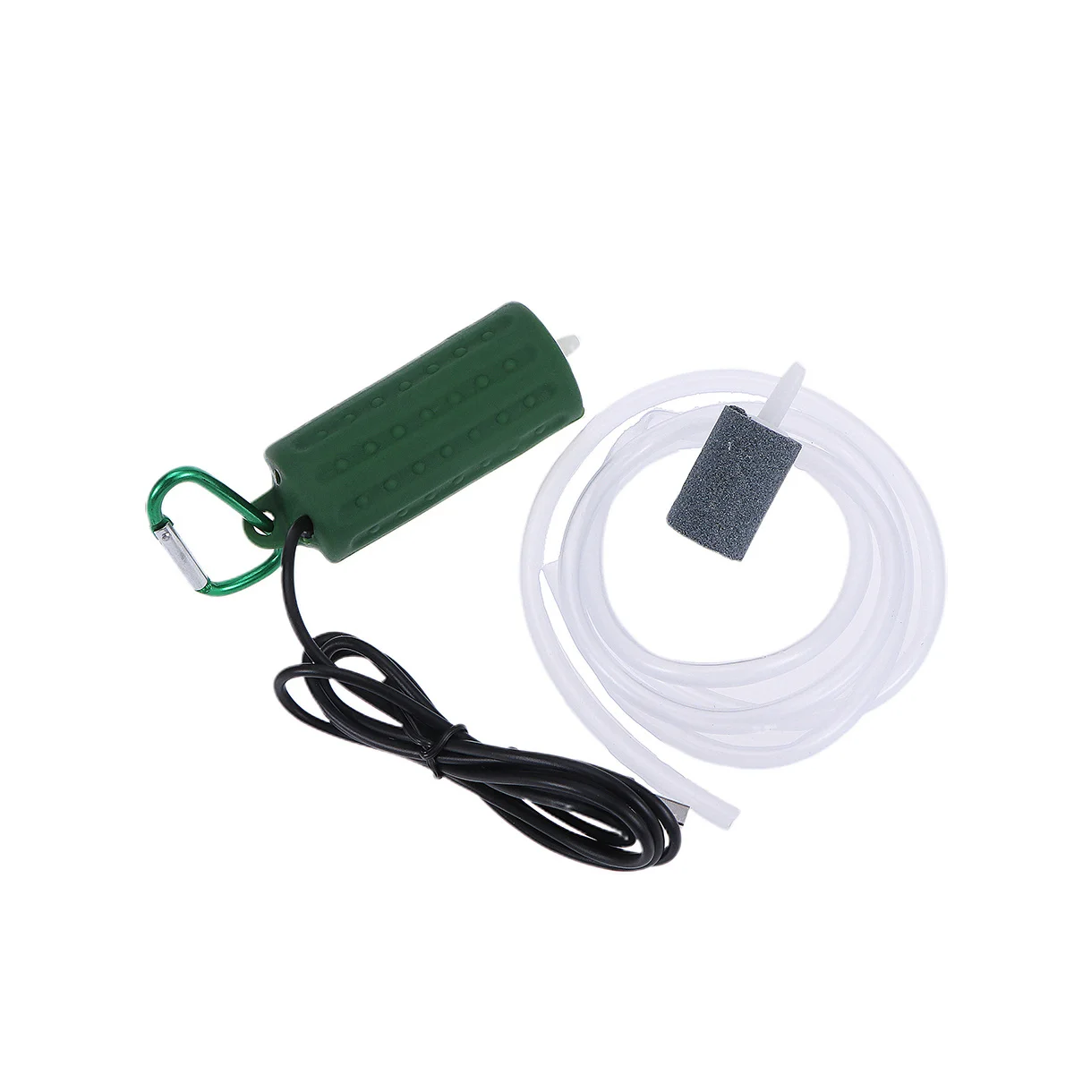 

Compact 5x5cm Dark Green Air Pump for Aquarium Fish Tank USB Powered Silent Large Volume Oxygen Aerator for Small Medium Tank