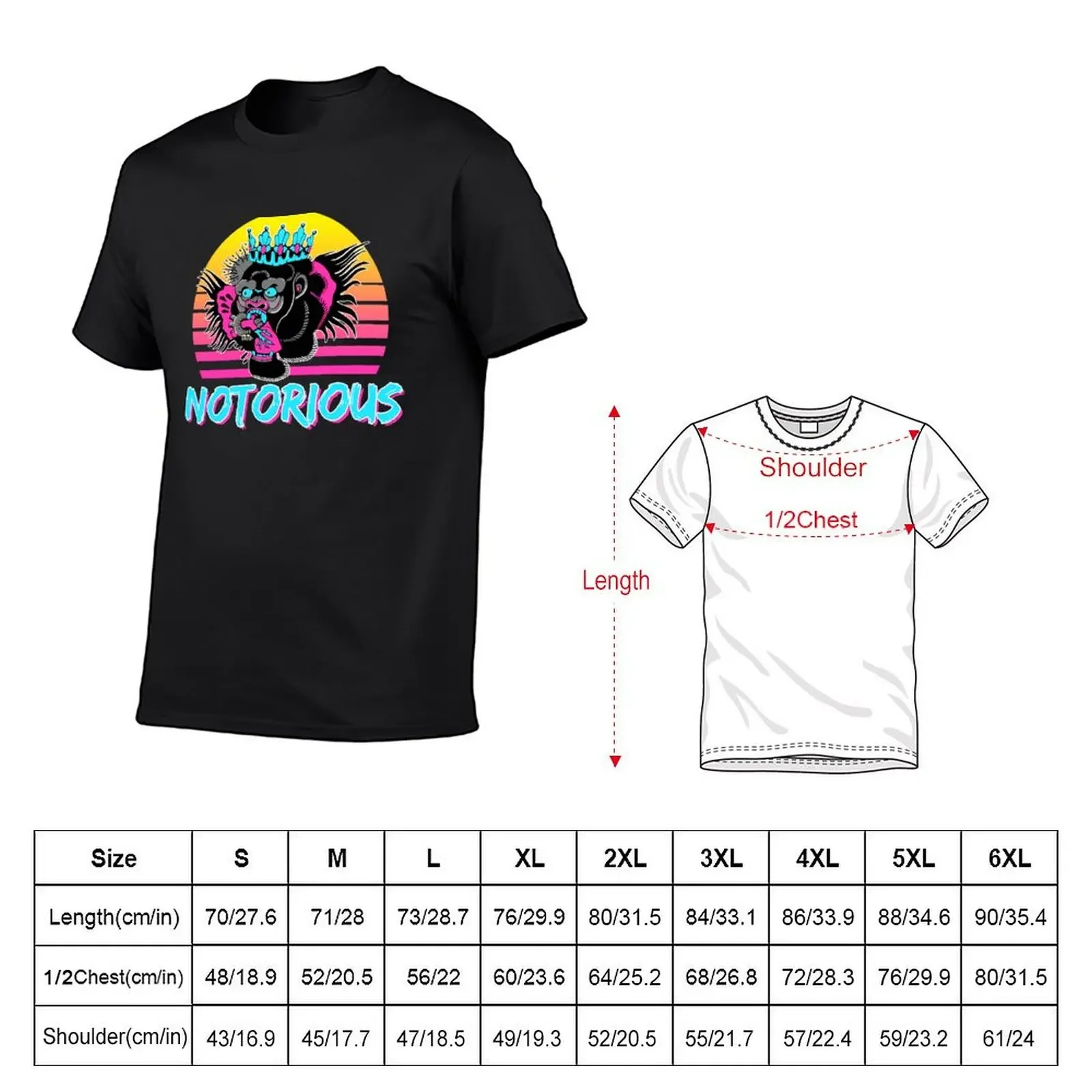 The Notorious Gorillawave T-Shirt plus size tops kawaii clothes t shirt men 100℅ cotton