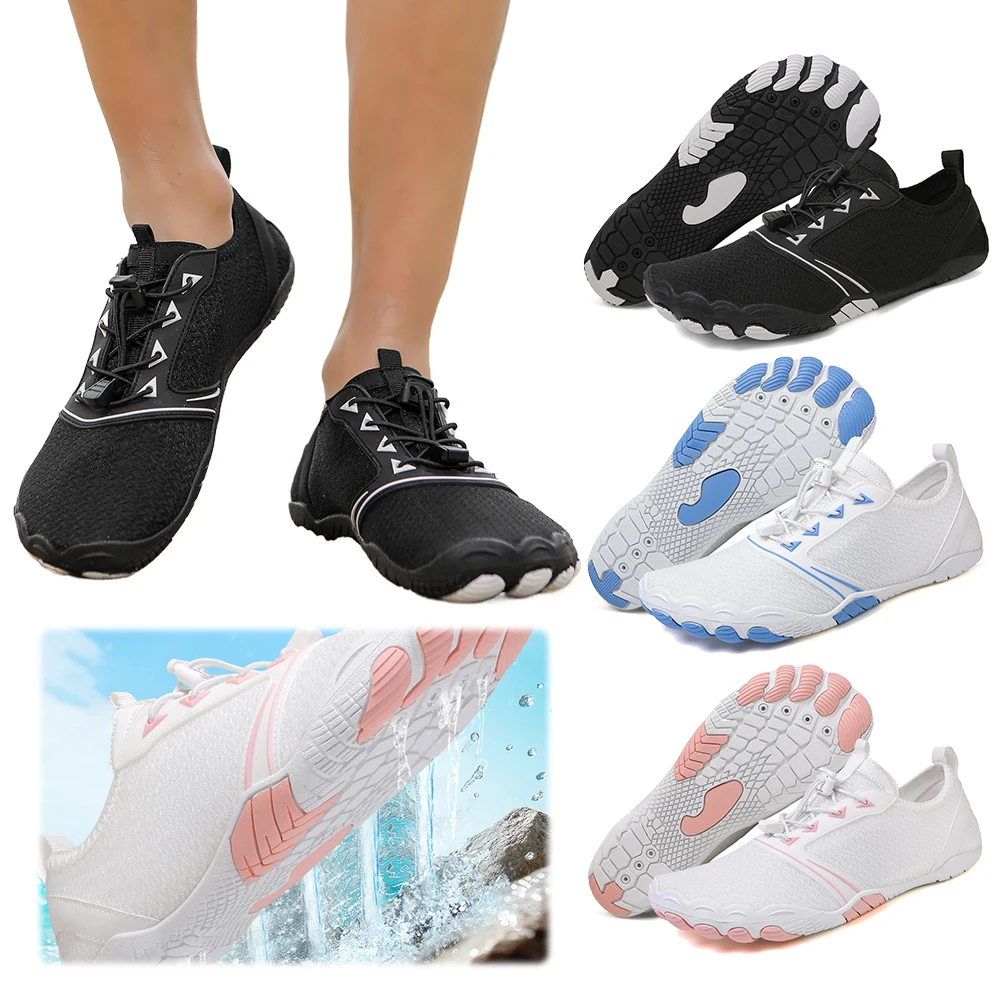 

Unisex Water Shoes Lightweight Aqua Shoes Quick Drying Barefoot Beach Shoes Ergonomic Breathable Gym Sneakers for Water Sports